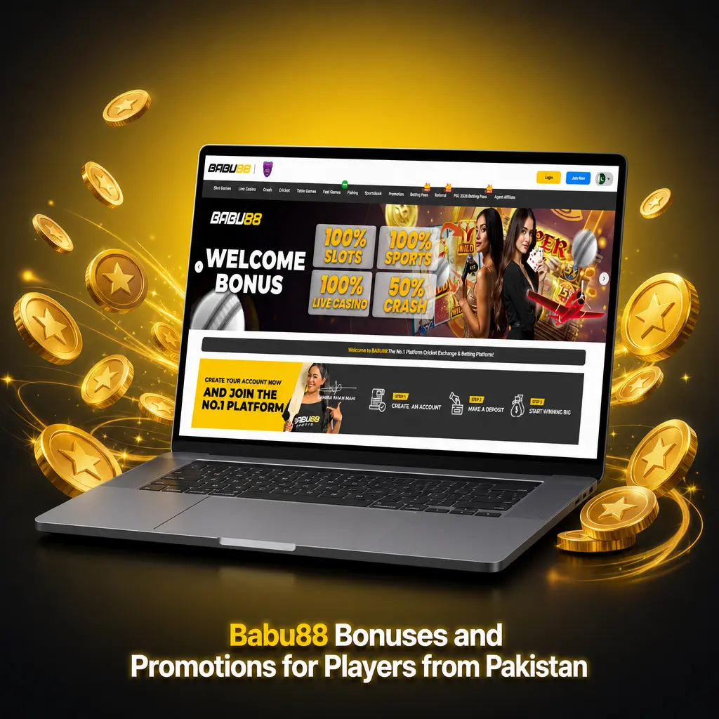 Babu88 bonuses and promotions for Pakistan players including free spins, cashback offers, and PSL cricket rewards