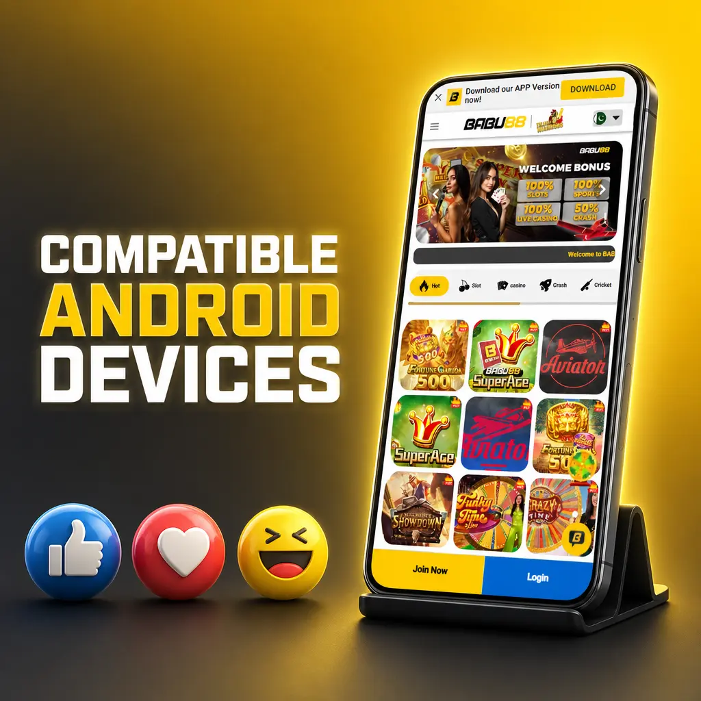 Compatible Android devices for Babu88 app including Samsung, Xiaomi, Oppo, Vivo, Tecno and Infinix models