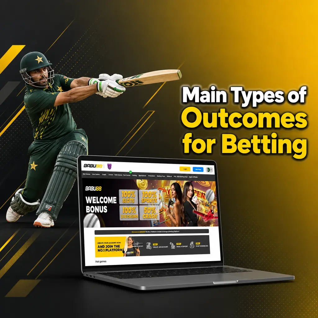 Babu88 betting outcome types including 1X2, Double Chance, Totals, Handicap, and BTTS markets explained
